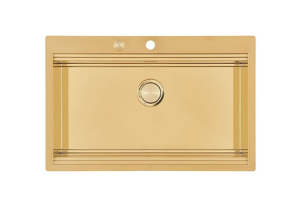 Lavello Milanello Gold workstation, Lavelli in acciaio inox