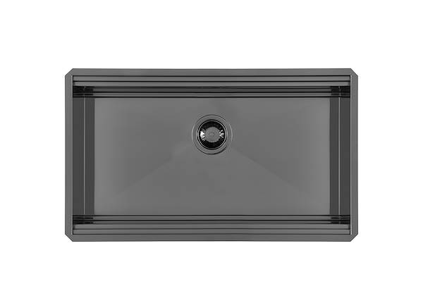 Sink Milanello Gun Metal Workstation, Kitchen Sinks