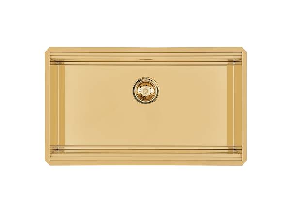 Lavello Milanello Gold Workstation, Lavelli in acciaio inox
