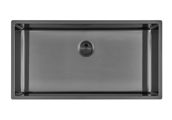 Vasca Skin 800 Gun Metal Sotto Top, Lavelli in acciaio inox