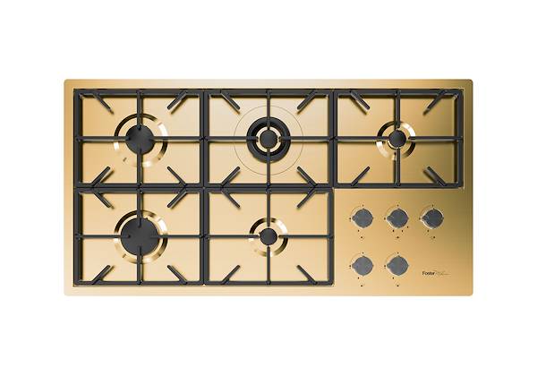 Piano cottura Foster Milano PVD Gold, Piani cottura a gas