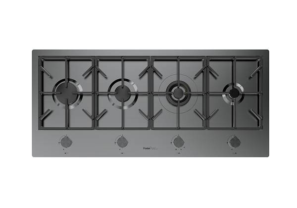 Piano cottura Foster Milano PVD Gun metal, Piani cottura a gas