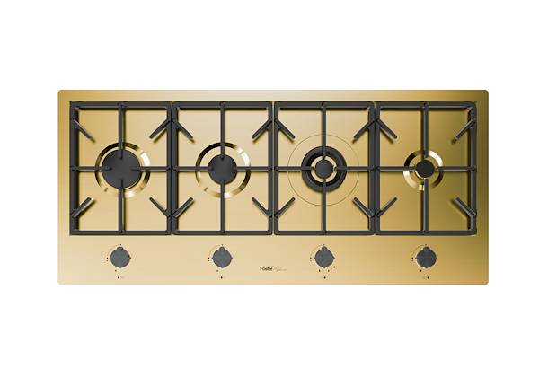 Piano cottura Foster Milano PVD Gold, Piani cottura a gas