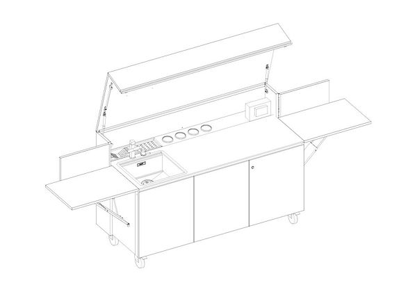 Finalmente bed and breakfast cooking station, Freestanding