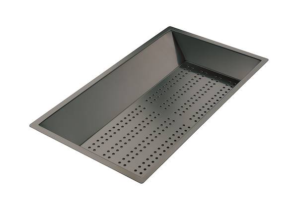 Stainless steel perforated tray PVD Gun Metal, Accessories e Complements