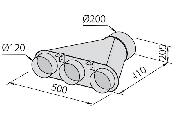 Collecteur pour 3 tubes, Accessoires et compléments