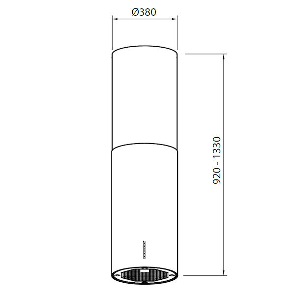 Cappa d'aspirazione Cilindro island