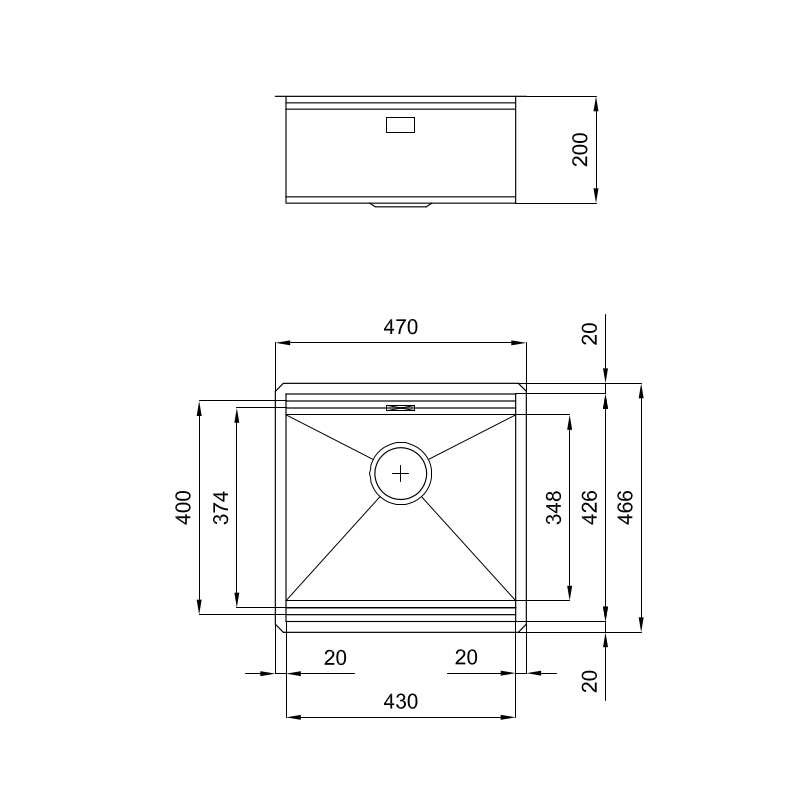 Sinks Sink Milanello Workstation 1031 850