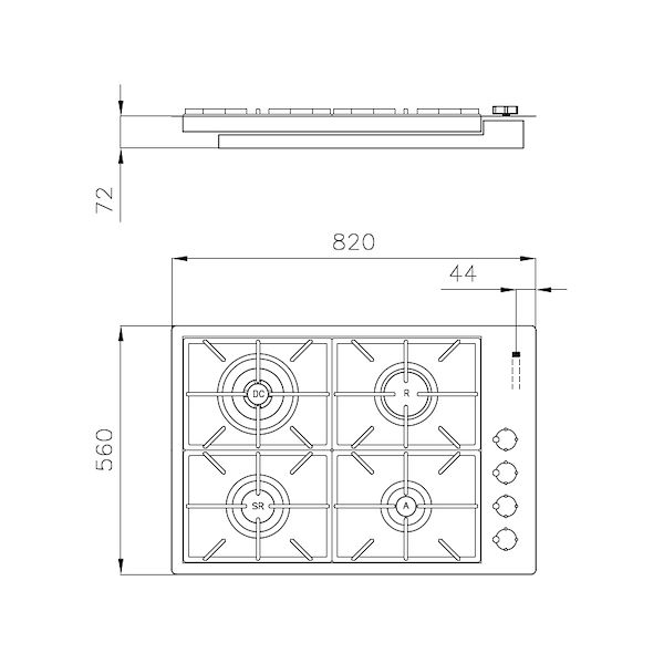 Cooker hob Foster Milano