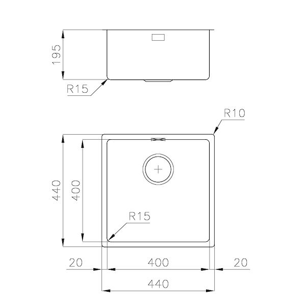 Sink KE - R15 Vintage Gun Metal