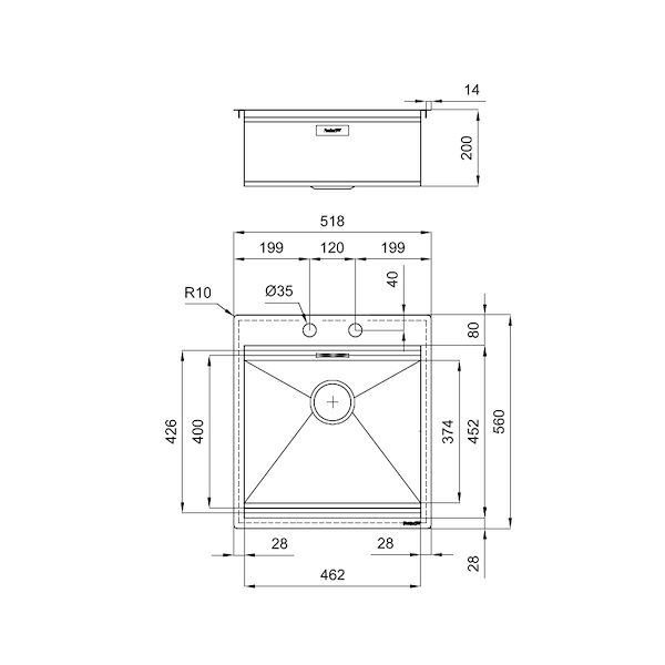Fregadero Foster Milano
