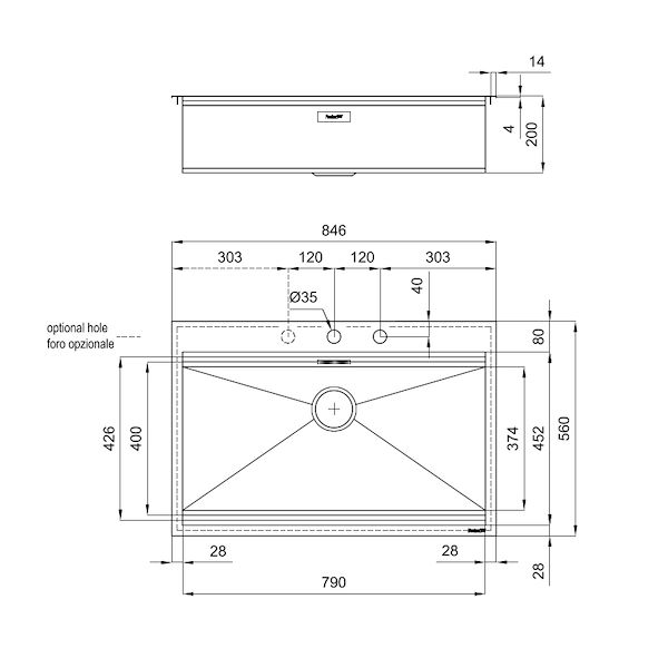 Évier Foster Milano