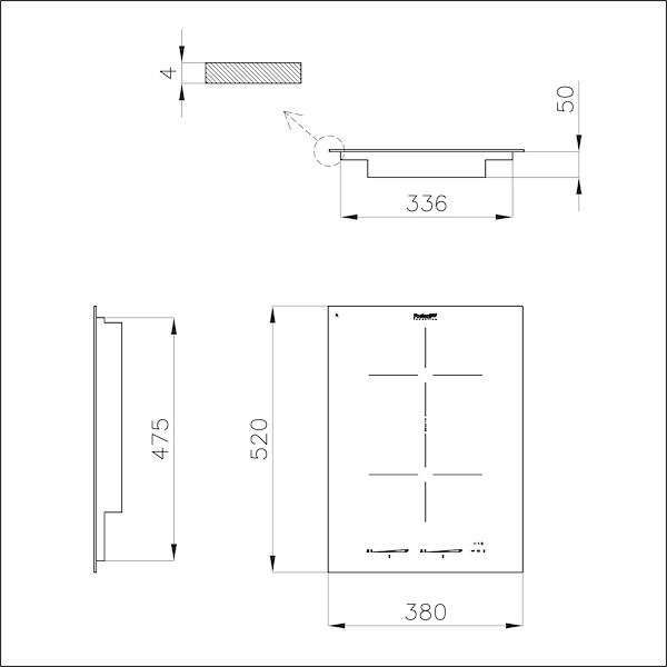 Piano cottura S4000 Domino Induction
