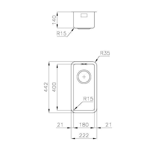 Fregadero KE Gun Metal