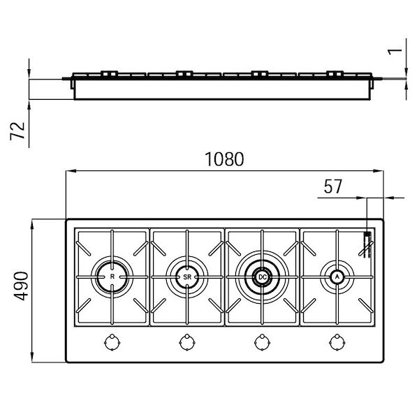 Piano cottura Foster Milano