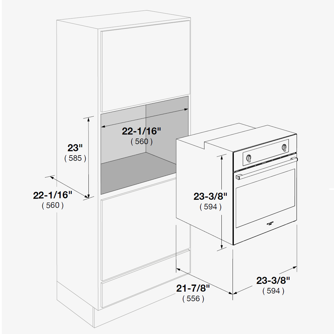 Ovens, Oven Professional Multifunction 24x24" 7173 900