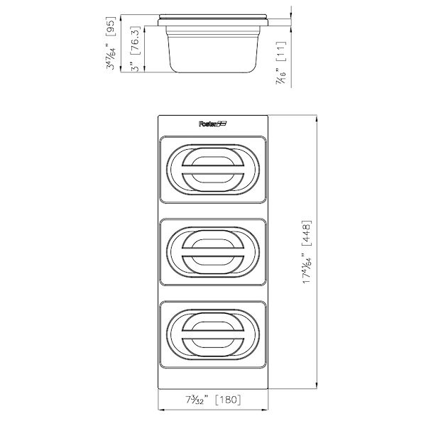 Conjunto de 3 bandejas