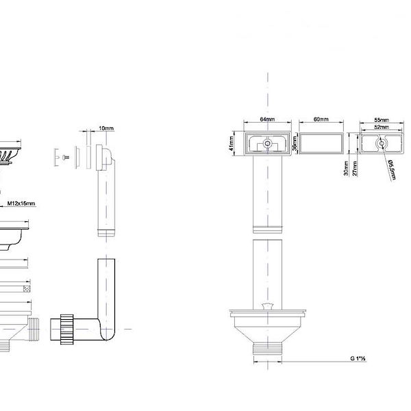 Basket waste fitting with perimetral overflow