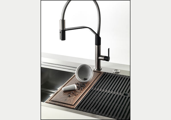 水槽 水槽milanello Gun Metal Workstation 1034 056 黑色不锈钢水槽