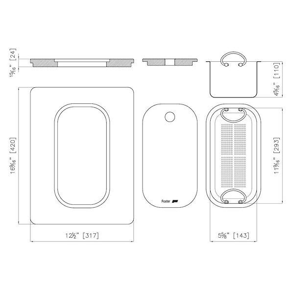 Planche de découpe Twin en bois Iroko avec tamis en acier inoxydable