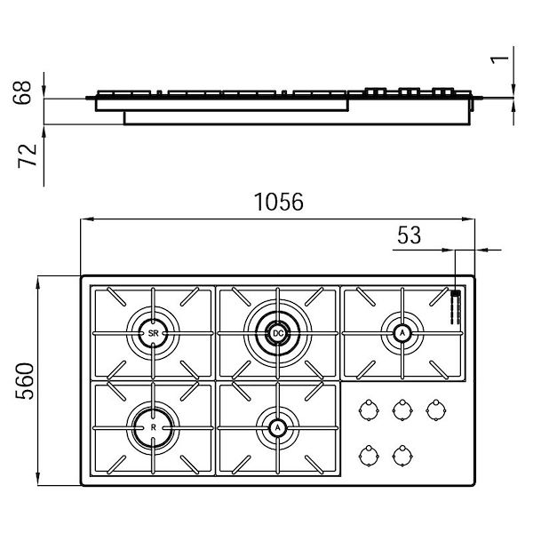 Piano cottura Foster Milano