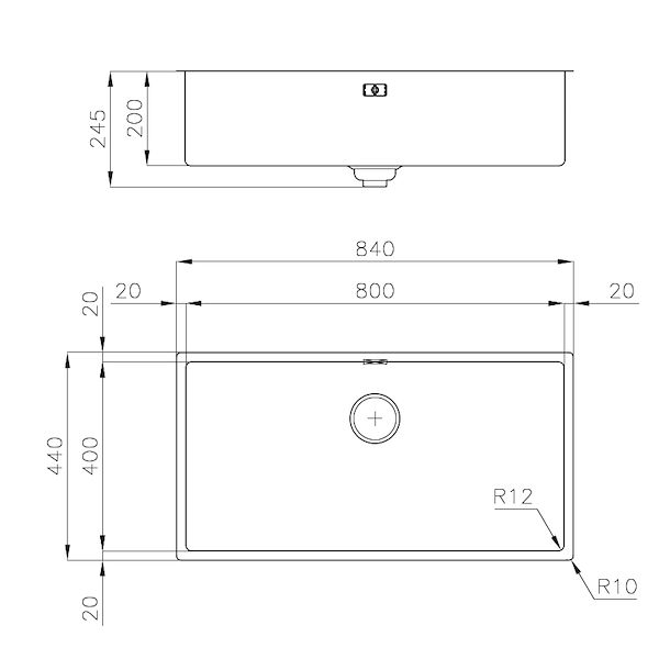Sink Skin 800 Gold Undermount