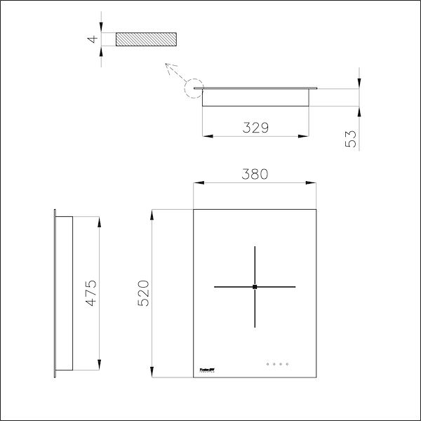 Placa de cocción S4000 Domino Induction