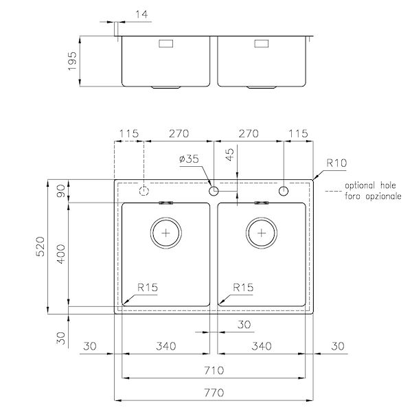 Fregadero KE Filotop