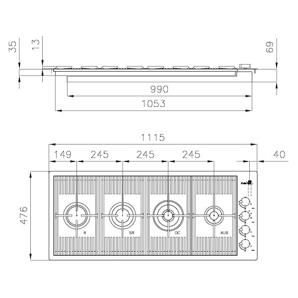 Table de cuisson Milanello