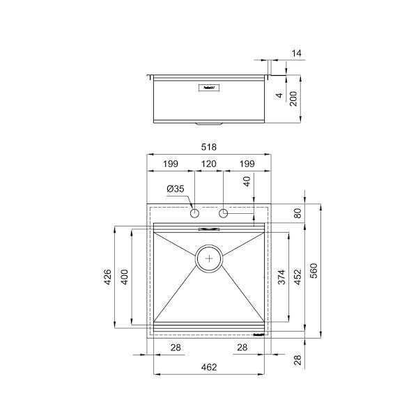 Fregadero Foster Milano