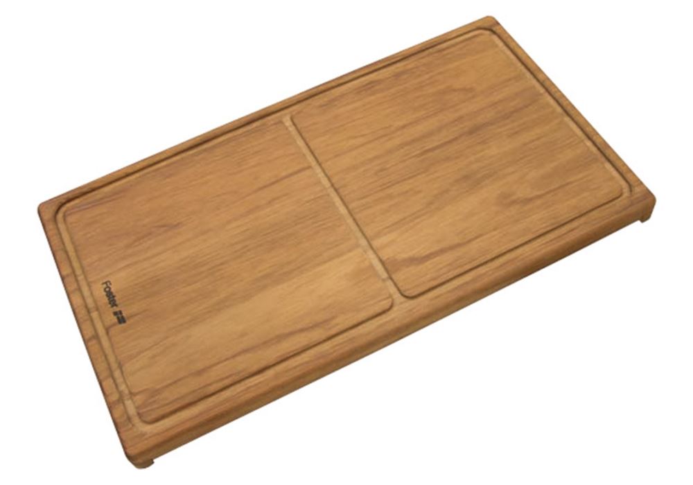 Iroko-wood sliding chopping board