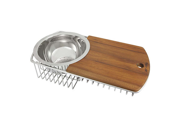 kit Cesta + escurre pasta+ tabla de corte