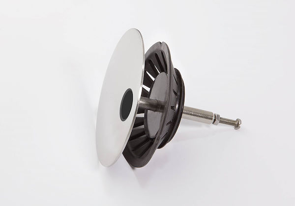 Tapón inoxidable Space con cestillo de silicona con orificio para desagües manuales